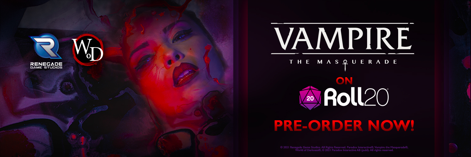 Roll20 on X: Vampire: The Masquerade from @PlayRenegade has a